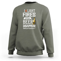 Camping Sweatshirt I Light Fires And Make Beer Disappear What's Your Superpower - Wonder Print Shop