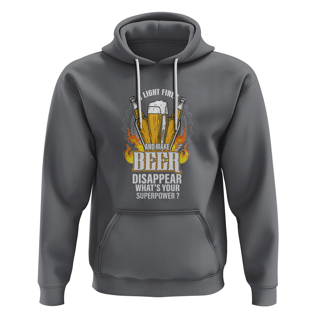 Camping Hoodie I Light Fires And Make Beer Disappear What's Your Superpower - Wonder Print Shop