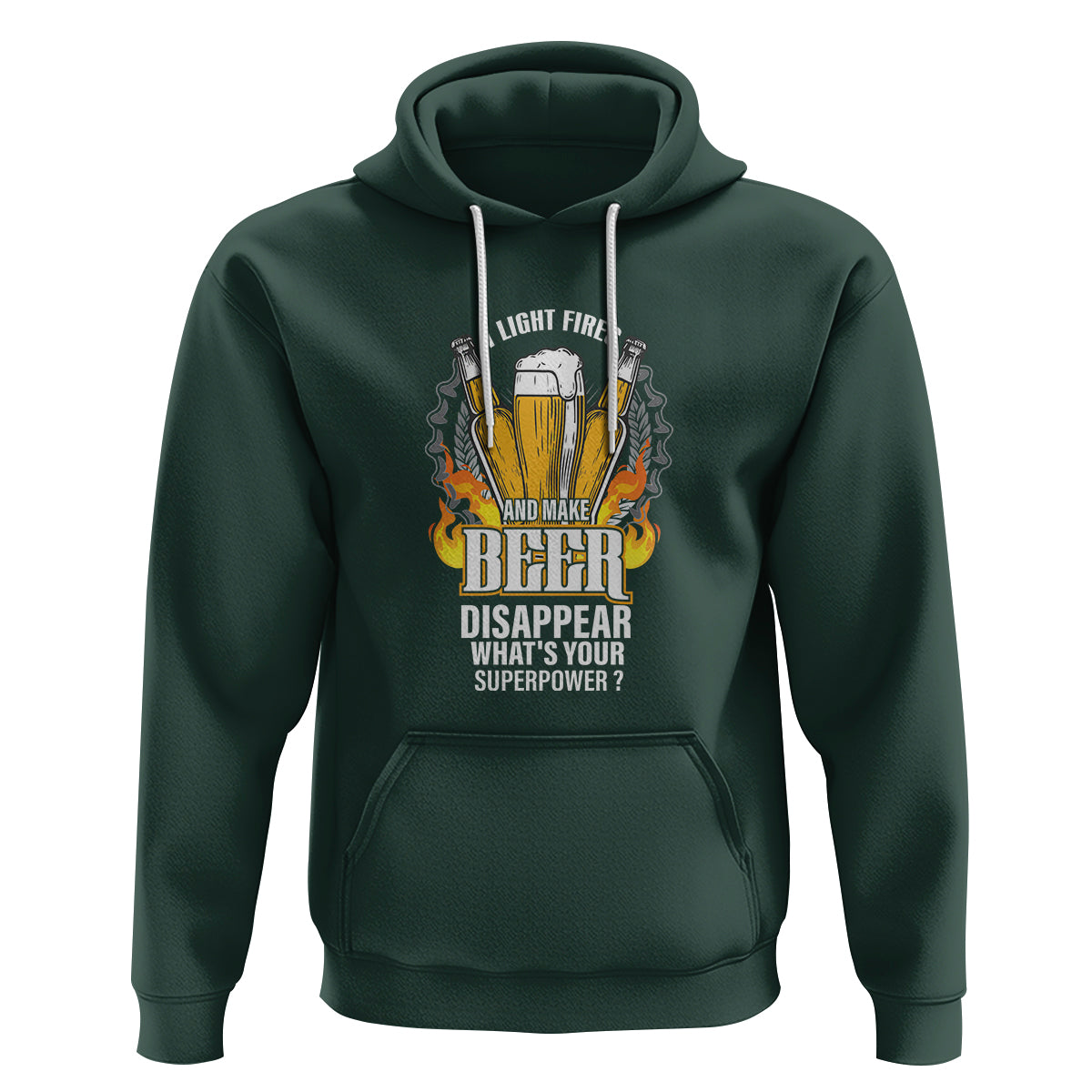 Camping Hoodie I Light Fires And Make Beer Disappear What's Your Superpower - Wonder Print Shop