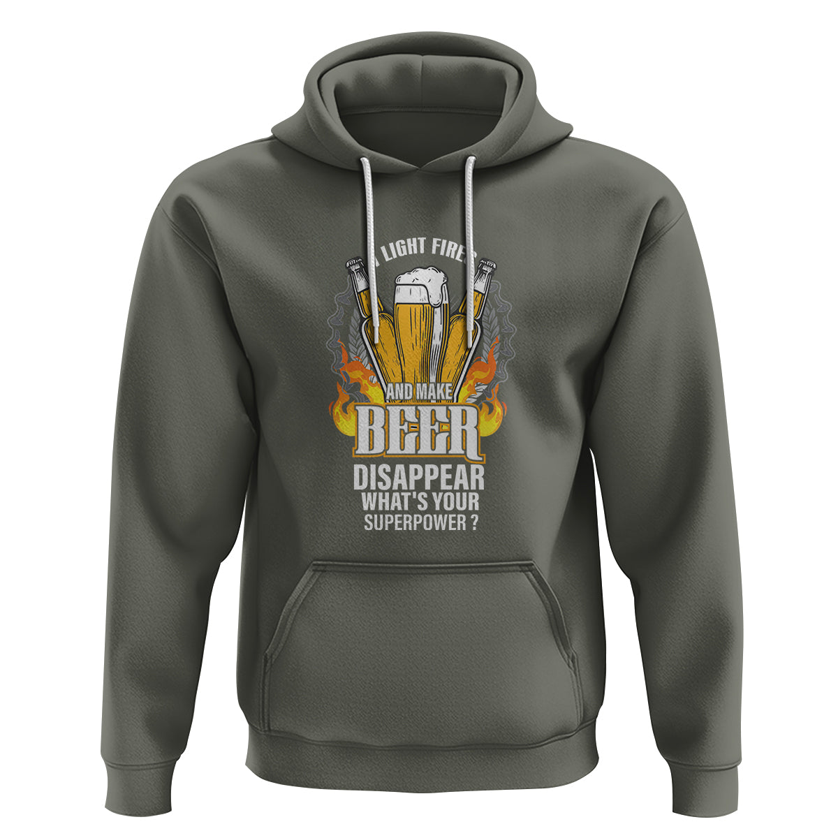 Camping Hoodie I Light Fires And Make Beer Disappear What's Your Superpower - Wonder Print Shop
