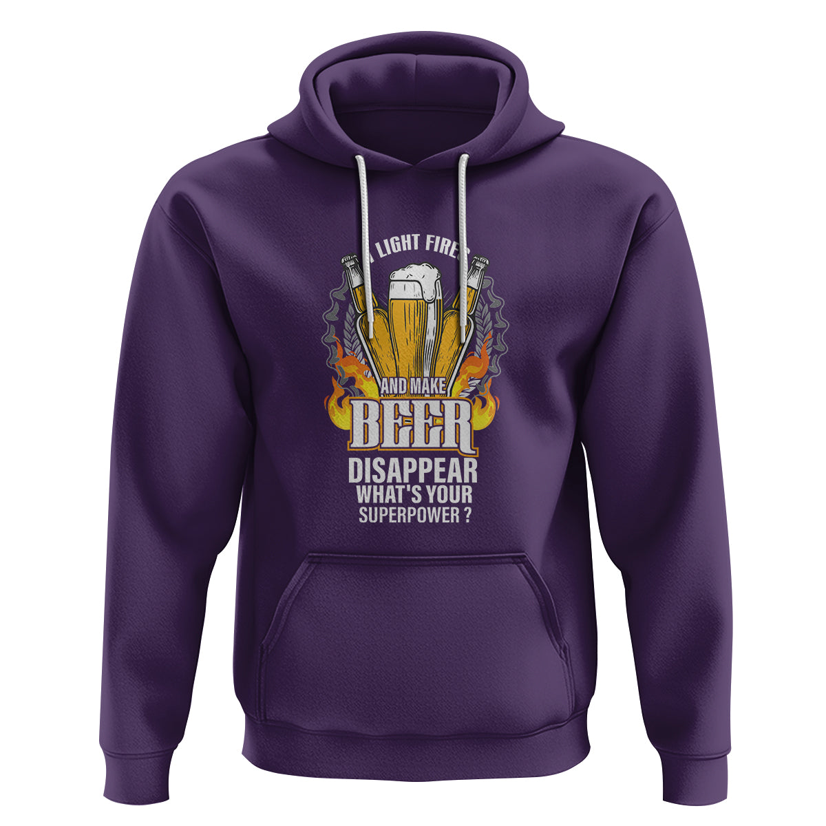 Camping Hoodie I Light Fires And Make Beer Disappear What's Your Superpower - Wonder Print Shop