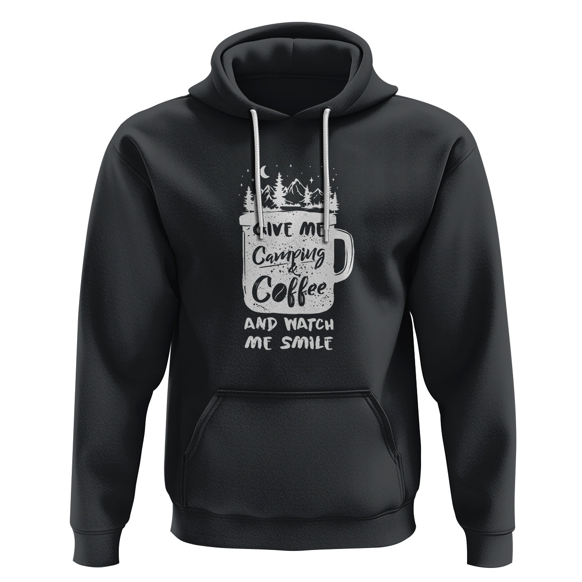 Give Me Camping And Coffee Watch Me Smile Hoodie - Wonder Print Shop