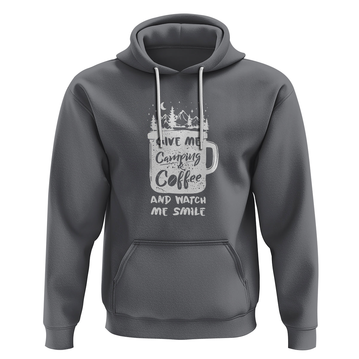 Give Me Camping And Coffee Watch Me Smile Hoodie - Wonder Print Shop