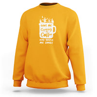 Give Me Camping And Coffee Watch Me Smile Sweatshirt - Wonder Print Shop