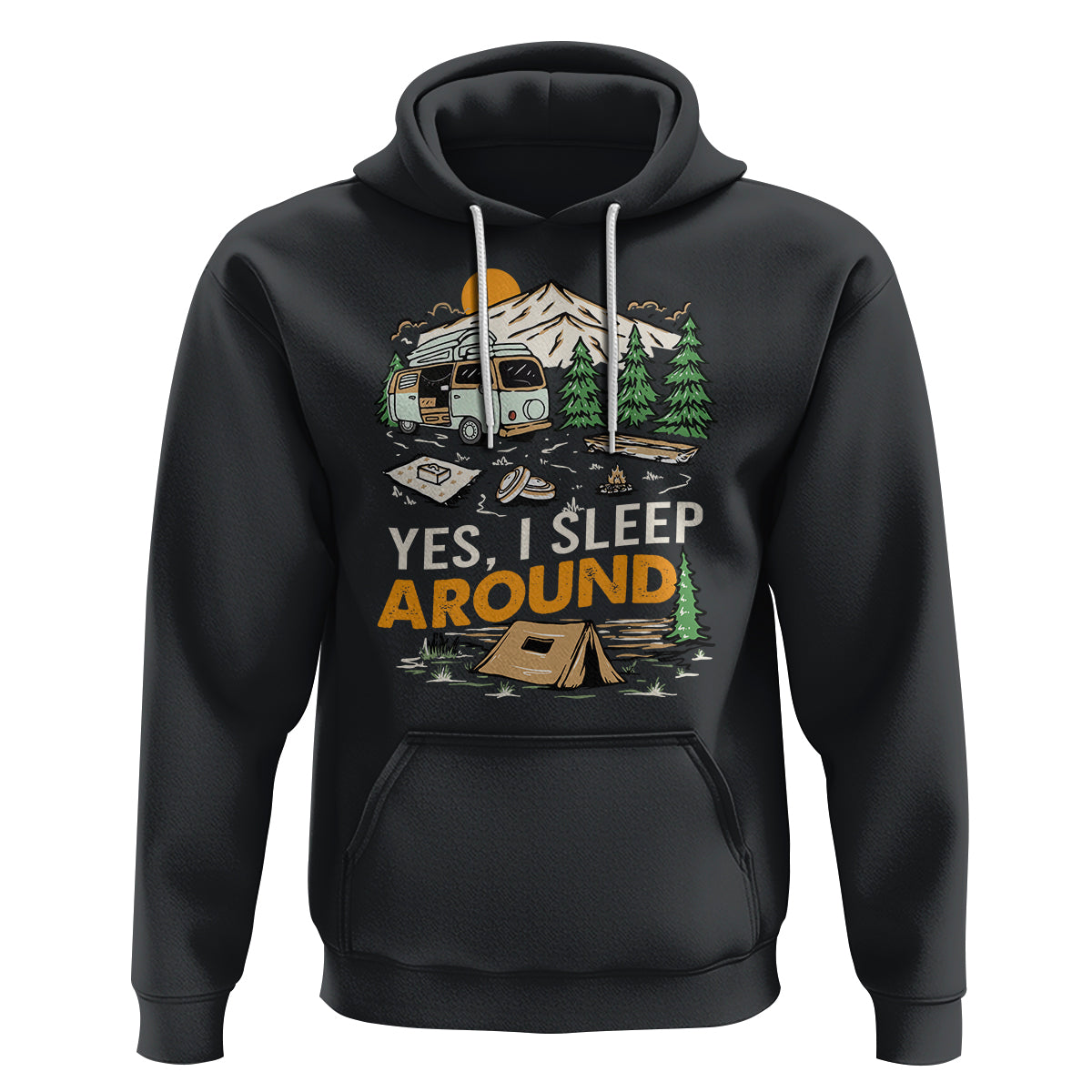 Camping Hoodie Yep I Sleep Around Campers - Wonder Print Shop