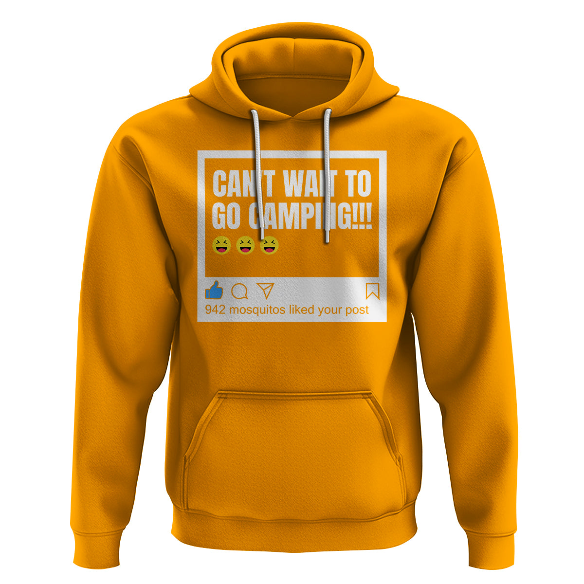 Funny Camping Hoodie Can't Wait To Go 942 Mosquitos Liked Your Post Humor Outdoorsy Joke - Wonder Print Shop