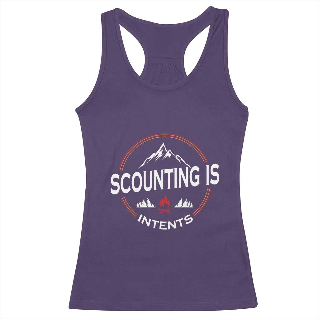Scouting Is Tent Racerback Tank Top