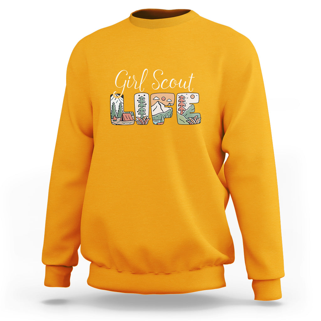 Scouting Sweatshirt Girl Scout Life Girls Cookie Camping - Wonder Print Shop