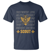 Scouting T Shirt America Flag Scouting Law Camping Outdoor Adventure - Wonder Print Shop