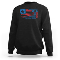 Scouting Sweatshirt America Flag Scouting Law Camping Outdoor Adventure - Wonder Print Shop