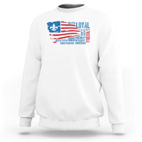 Scouting Sweatshirt America Flag Scouting Law Camping Outdoor Adventure - Wonder Print Shop