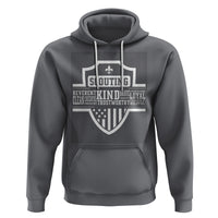 Scouting Hoodie America Flag Scouting Law Camping Outdoor Adventure - Wonder Print Shop