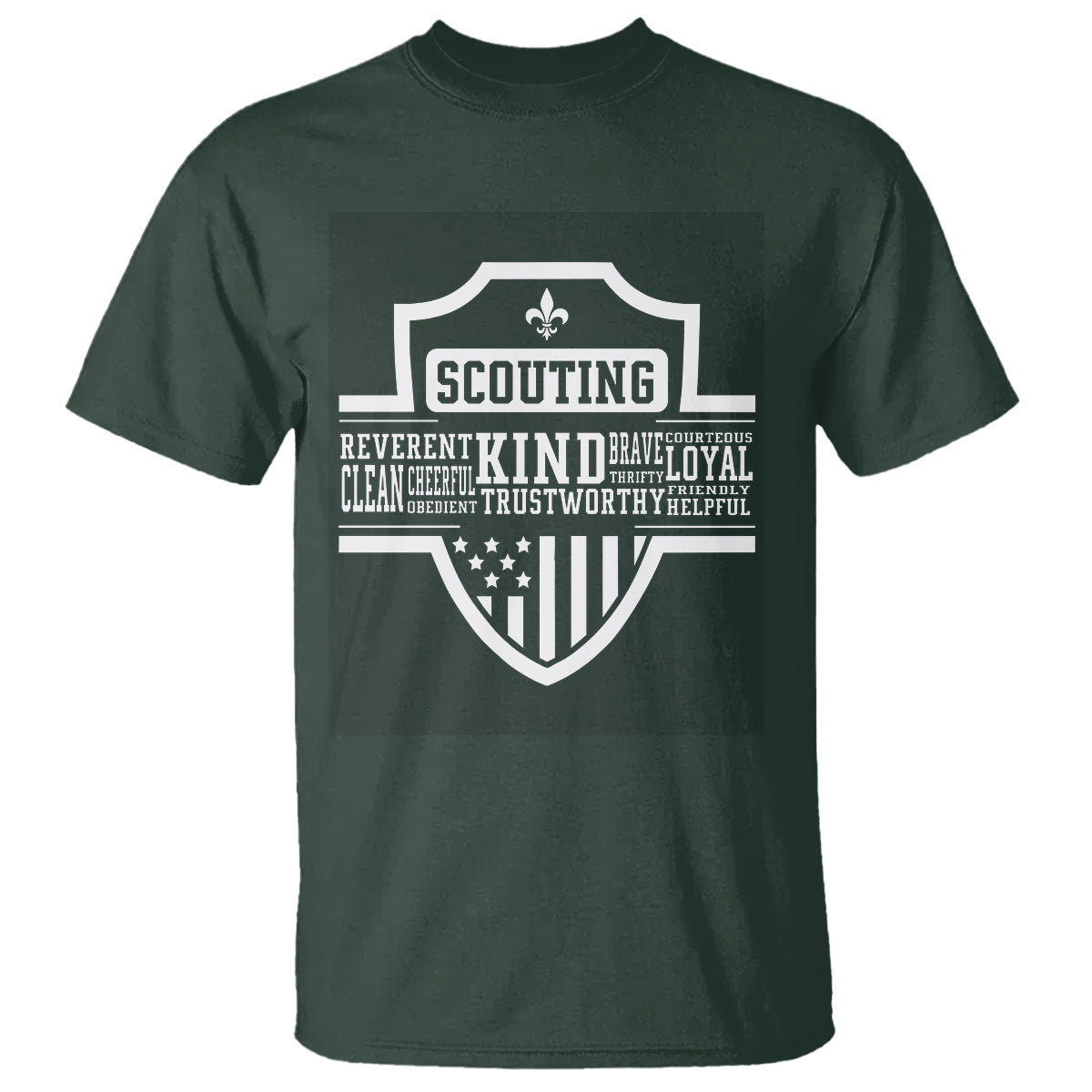 Scouting T Shirt America Flag Scouting Law Camping Outdoor Adventure - Wonder Print Shop