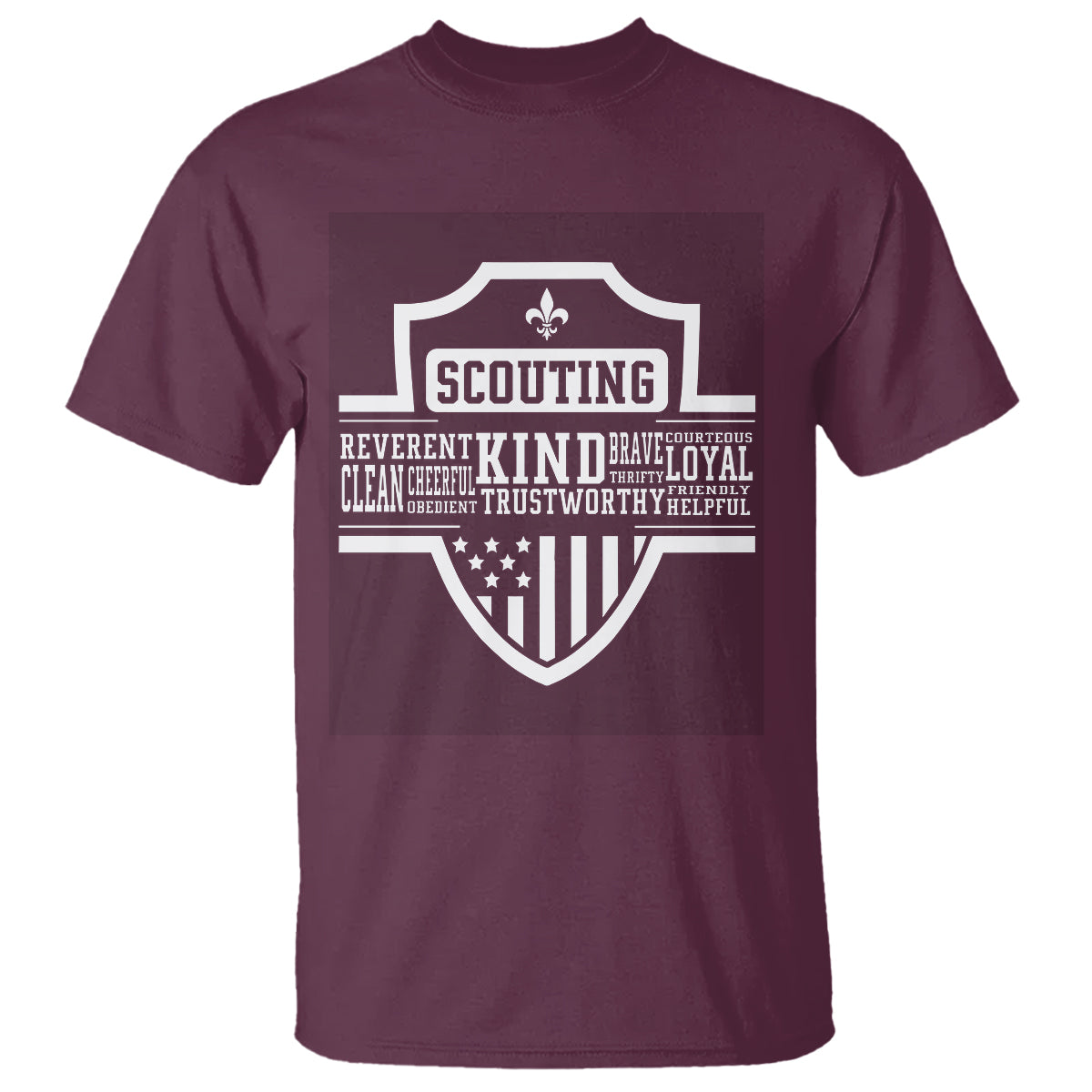Scouting T Shirt America Flag Scouting Law Camping Outdoor Adventure - Wonder Print Shop