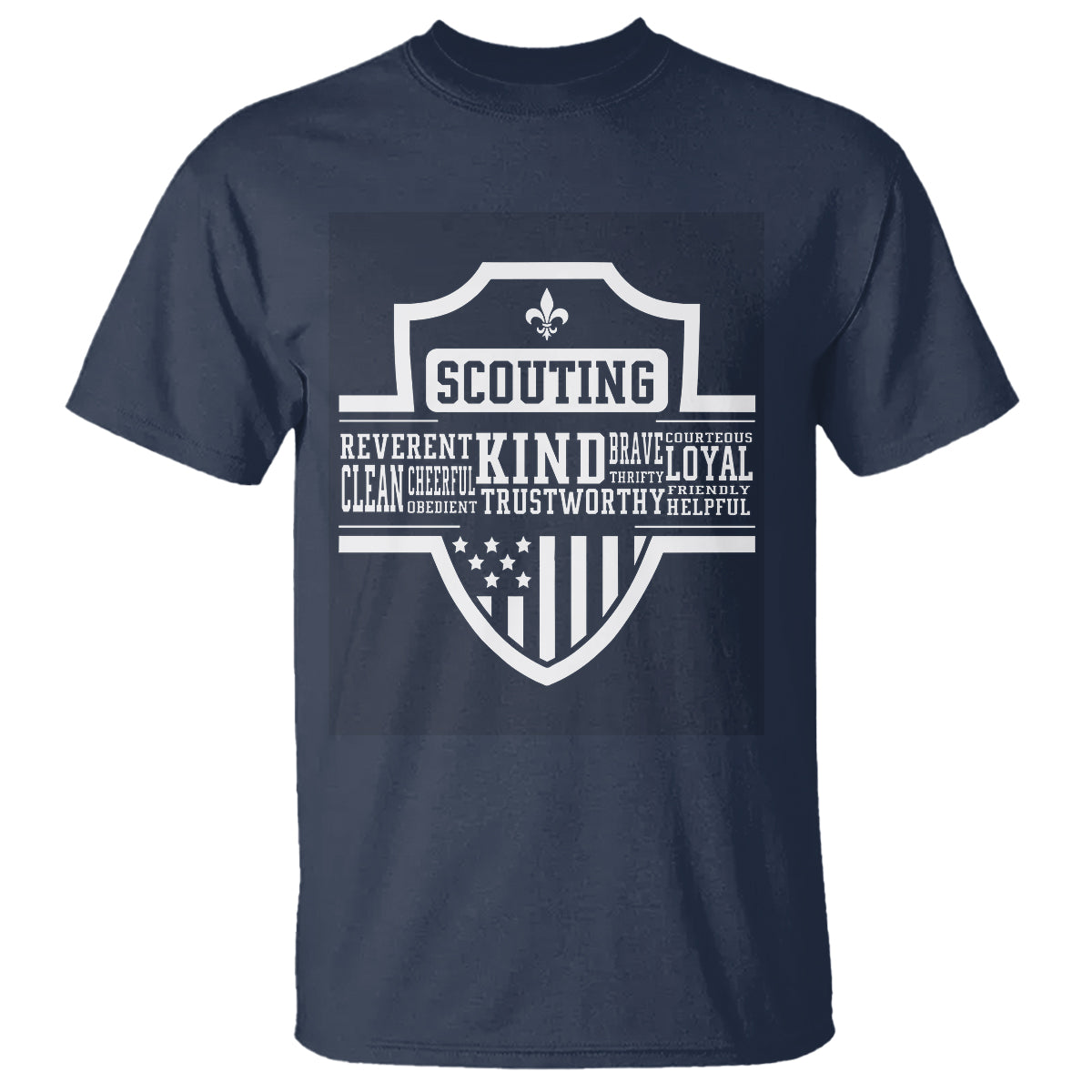 Scouting T Shirt America Flag Scouting Law Camping Outdoor Adventure - Wonder Print Shop