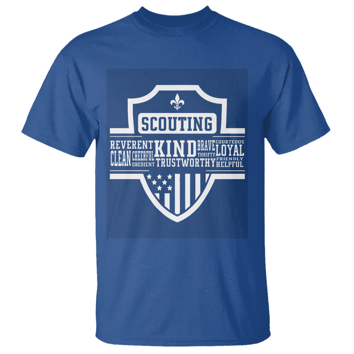 Scouting T Shirt America Flag Scouting Law Camping Outdoor Adventure - Wonder Print Shop