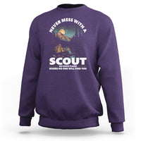 Scouting Sweatshirt Never Mess With A Scout We Know Places Where No One To Find You - Wonder Print Shop