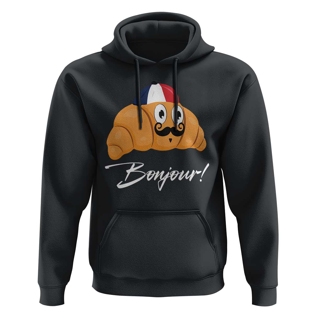 Bonjour Funny Croissant French Hoodie - Wonder Print Shop
