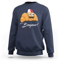 Bonjour Funny Croissant French Sweatshirt - Wonder Print Shop
