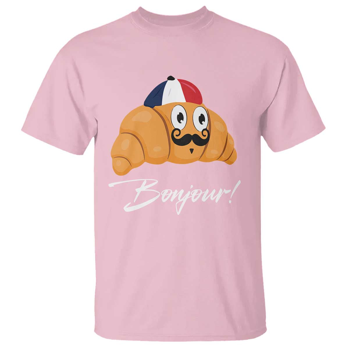 Bonjour Funny Croissant French T Shirt - Wonder Print Shop