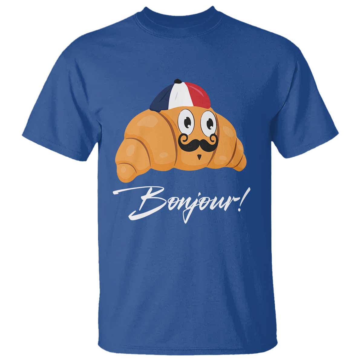Bonjour Funny Croissant French T Shirt - Wonder Print Shop