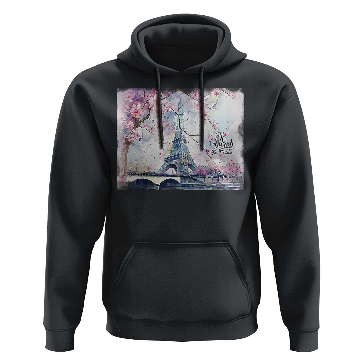 Je T'aime I Love Eiffel Paris French France Travel Hoodie - Wonder Print Shop