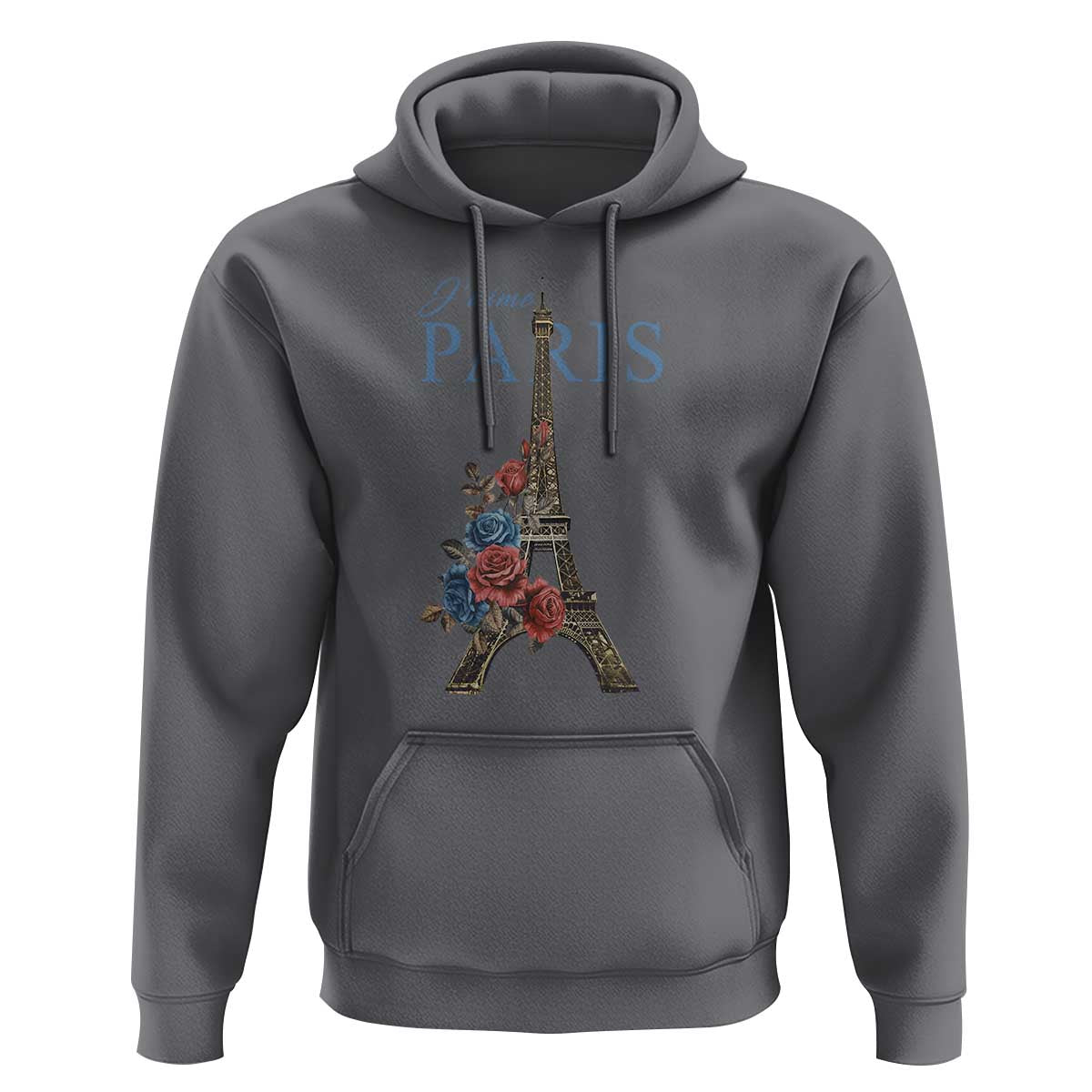 Je T'aime I Love Eiffel Paris French France Travel Hoodie - Wonder Print Shop