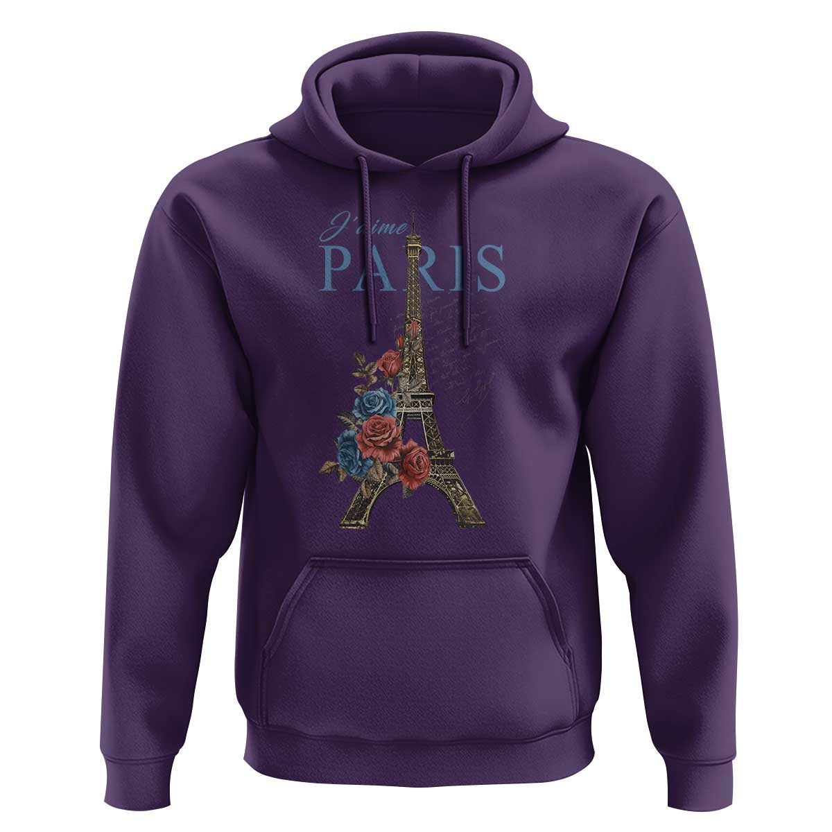 Je T'aime I Love Eiffel Paris French France Travel Hoodie - Wonder Print Shop