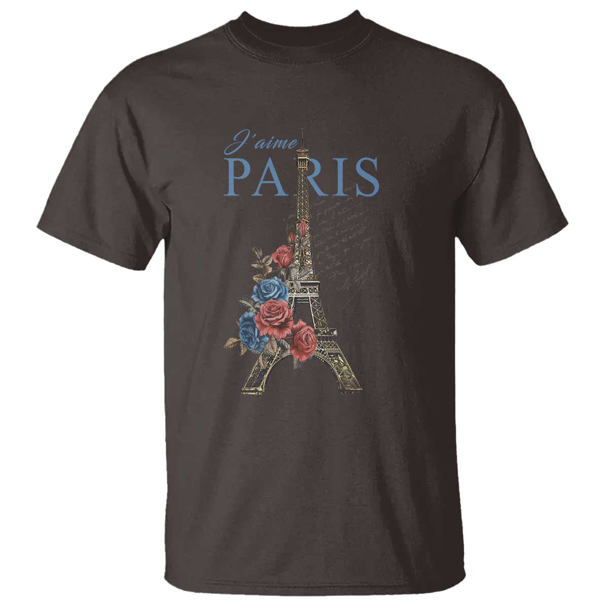 Je T'aime I Love Eiffel Paris French France Travel T Shirt - Wonder Print Shop