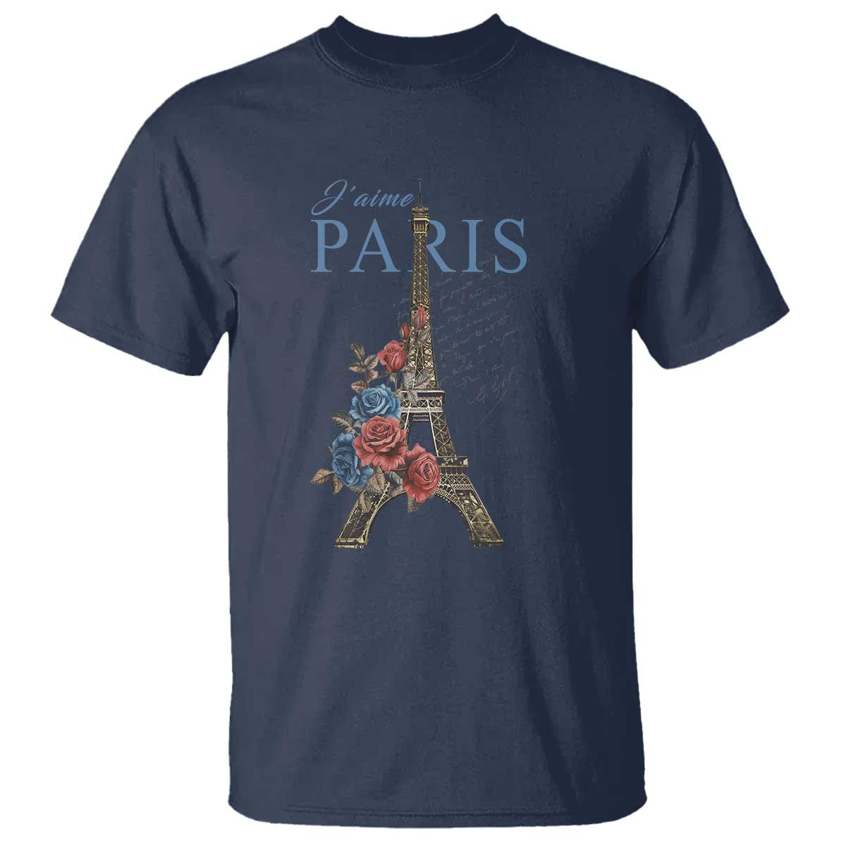 Je T'aime I Love Eiffel Paris French France Travel T Shirt - Wonder Print Shop