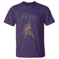 Je T'aime I Love Eiffel Paris French France Travel T Shirt - Wonder Print Shop