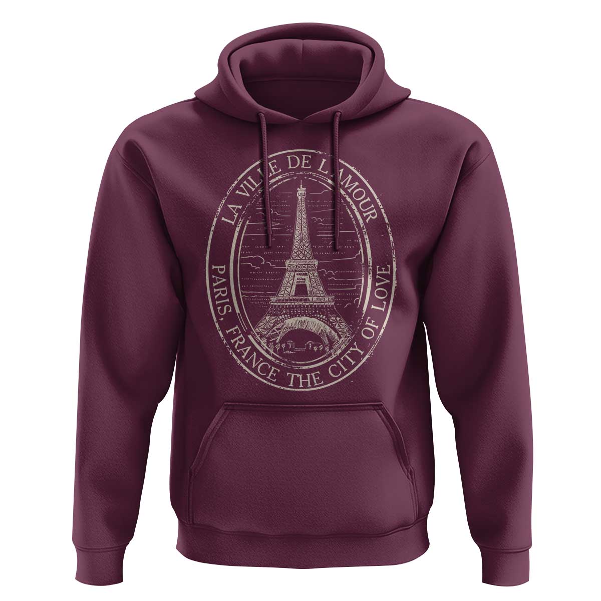 La Ville De L Amour The City Of Love Eiffel Paris France Travel Hoodie - Wonder Print Shop