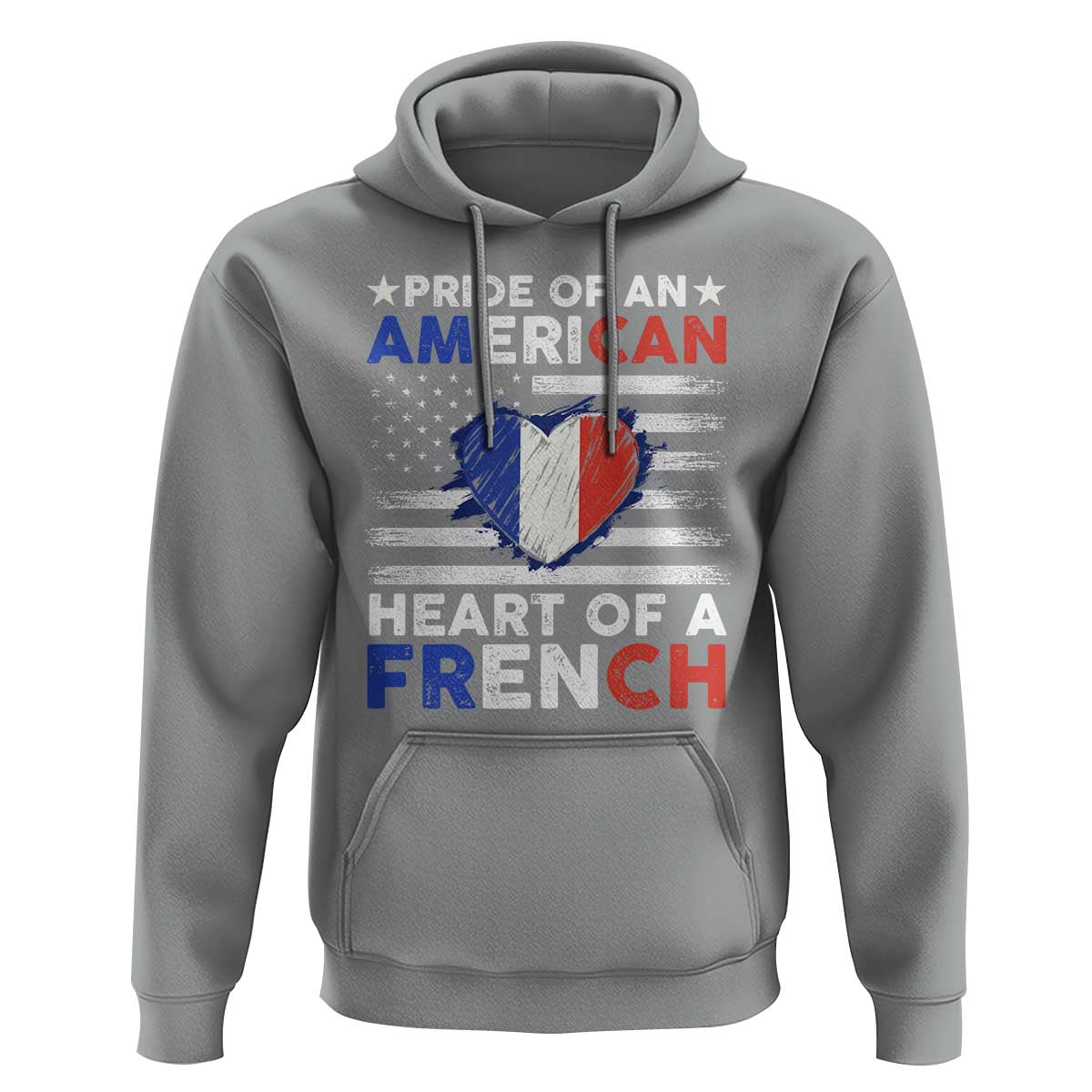 Pride Of An American Heart Of A French Hoodie - Wonder Print Shop