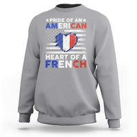 Pride Of An American Heart Of A French Sweatshirt - Wonder Print Shop
