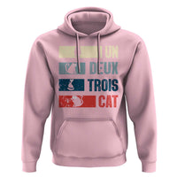 French Cat Lover Hoodie Un Deux Trois Funny Cats - Wonder Print Shop