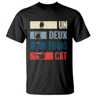 French Cat Lover T Shirt Un Deux Trois Funny Cats - Wonder Print Shop
