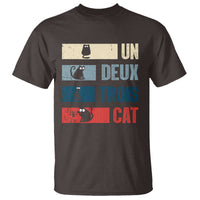 French Cat Lover T Shirt Un Deux Trois Funny Cats - Wonder Print Shop