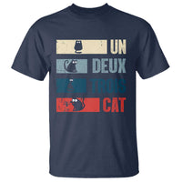 French Cat Lover T Shirt Un Deux Trois Funny Cats - Wonder Print Shop
