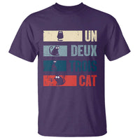 French Cat Lover T Shirt Un Deux Trois Funny Cats - Wonder Print Shop