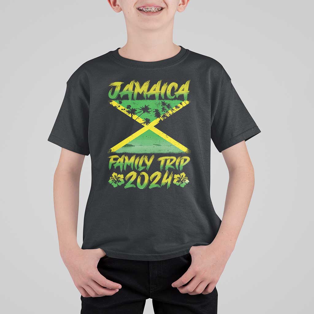 Jamaica Family Trip 2024 T Shirt For Kid Beach Vacation Matching Jamaican Caribbean - Wonder Print Shop