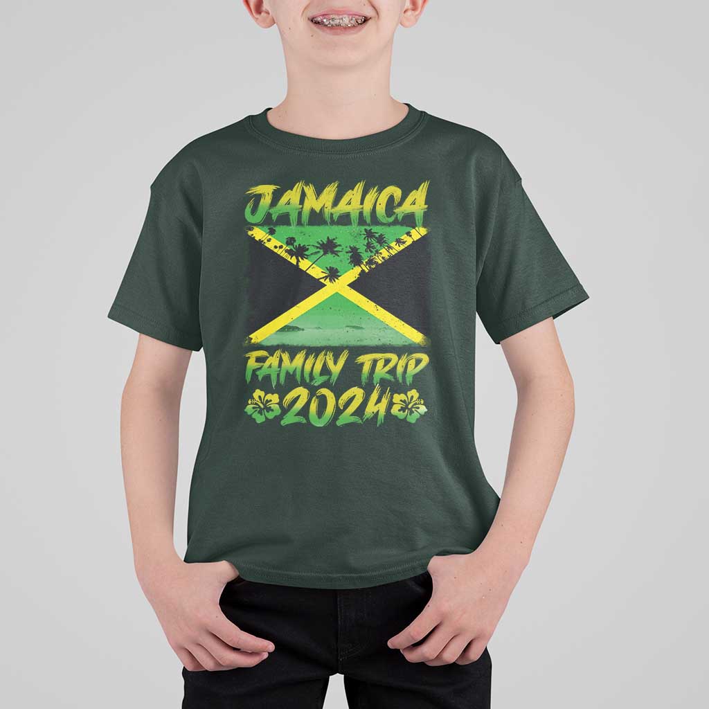 Jamaica Family Trip 2024 T Shirt For Kid Beach Vacation Matching Jamaican Caribbean - Wonder Print Shop