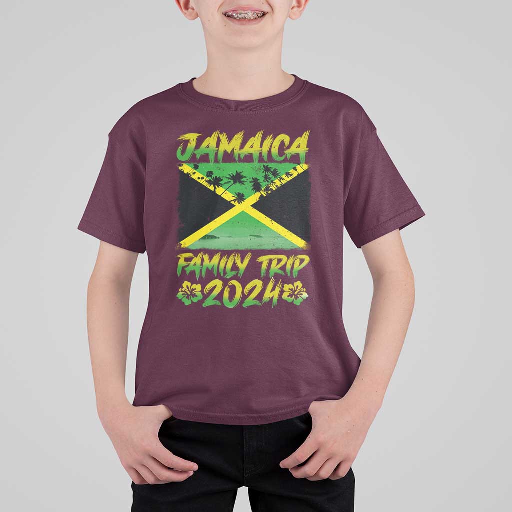 Jamaica Family Trip 2024 T Shirt For Kid Beach Vacation Matching Jamaican Caribbean - Wonder Print Shop