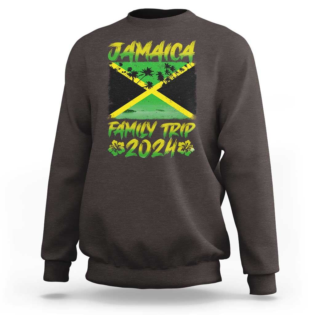 Jamaica Family Trip 2024 Sweatshirt Beach Vacation Matching Jamaican Caribbean - Wonder Print Shop
