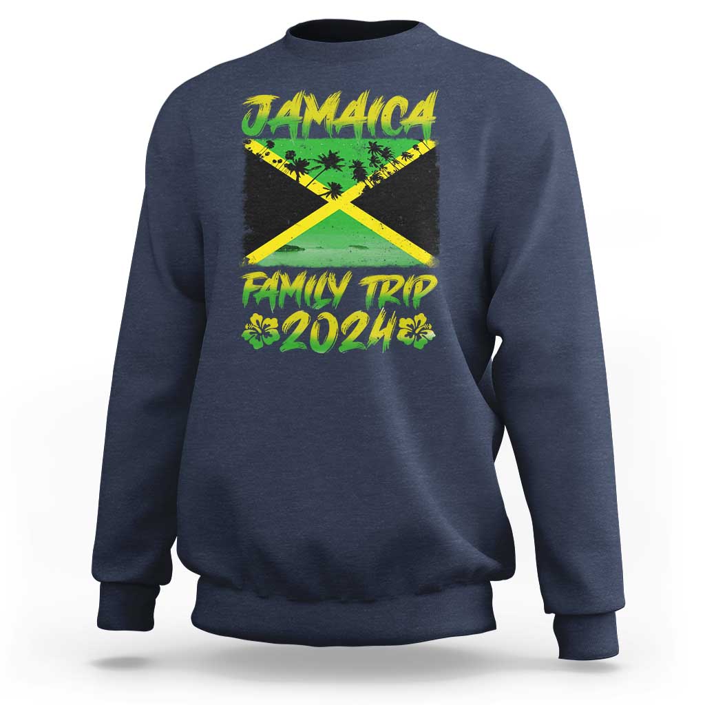 Jamaica Family Trip 2024 Sweatshirt Beach Vacation Matching Jamaican Caribbean - Wonder Print Shop