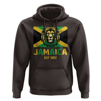 Jamaican Independence  EST 1962 Jamaica Flag Lion Hoodie - Wonder Print Shop