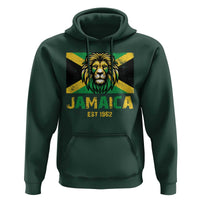 Jamaican Independence  EST 1962 Jamaica Flag Lion Hoodie - Wonder Print Shop