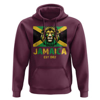 Jamaican Independence  EST 1962 Jamaica Flag Lion Hoodie - Wonder Print Shop