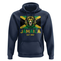 Jamaican Independence  EST 1962 Jamaica Flag Lion Hoodie - Wonder Print Shop