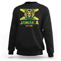 Jamaican Independence  EST 1962 Jamaica Flag Lion Sweatshirt - Wonder Print Shop
