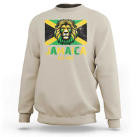 Jamaican Independence  EST 1962 Jamaica Flag Lion Sweatshirt - Wonder Print Shop
